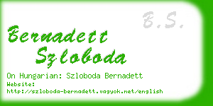 bernadett szloboda business card